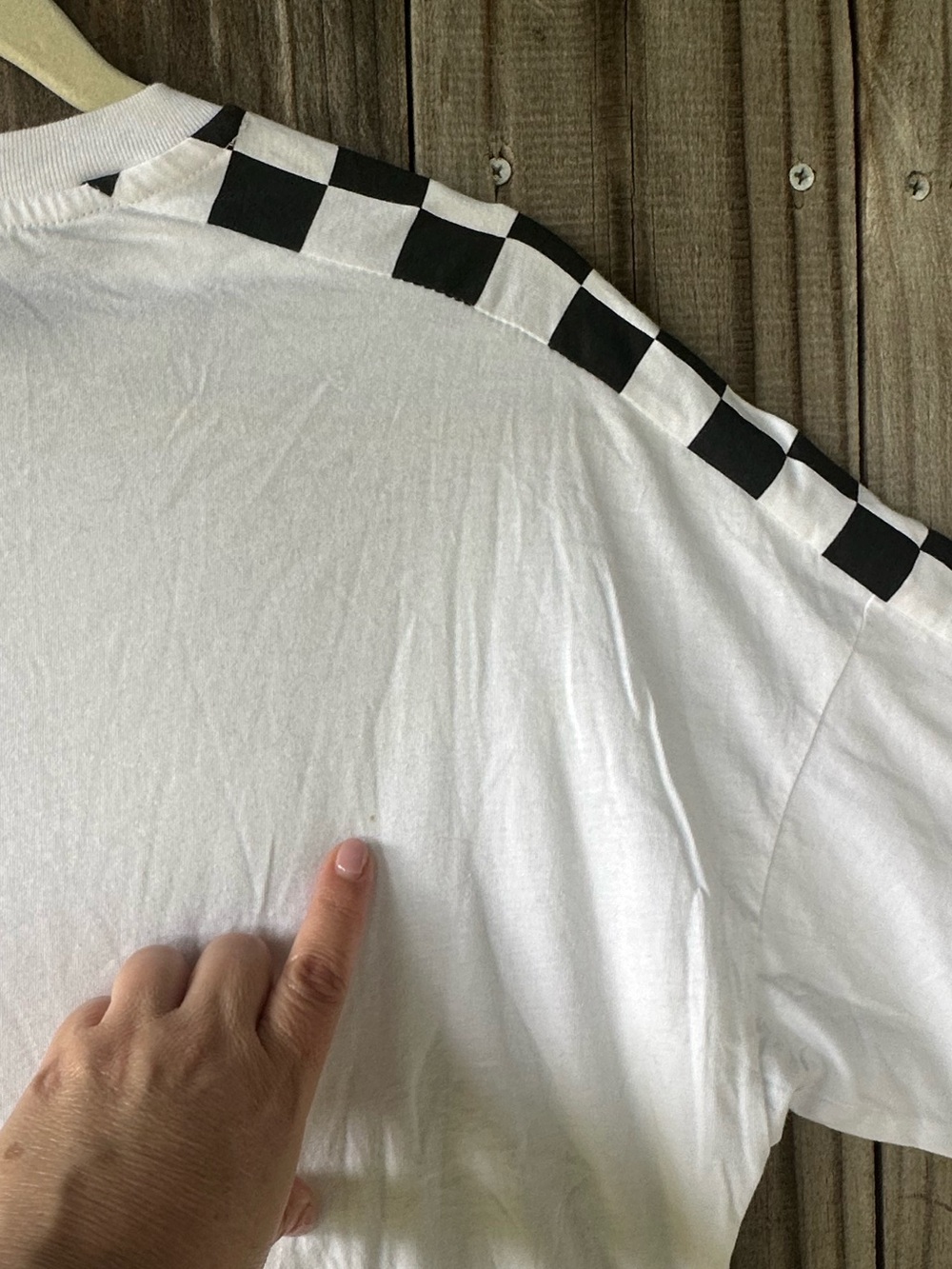 Zara Man White Check-Trim Tee - Casual Short Sleeve Shirt Men’s Size Small - Picture 7 of 13